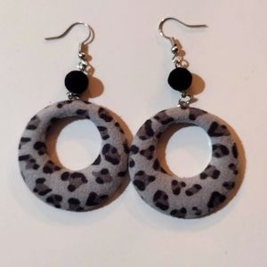 Leopard Disc Earrings